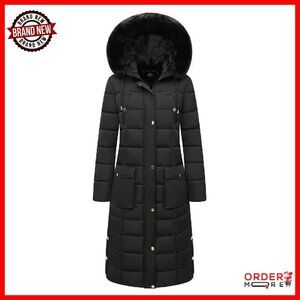 Women's Waterproof Long Winter Coat Thickened Down Alternative Puffer Jacket